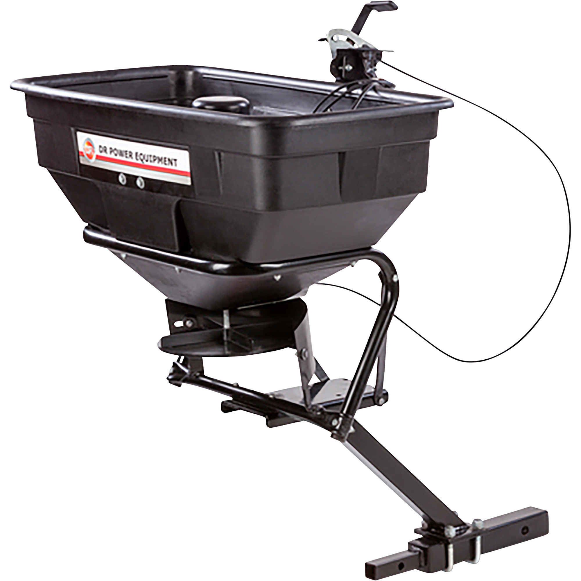 DR Power Hitch-Mount Broadcast Spreader, 125-Lb. Capacity, Model# 407880